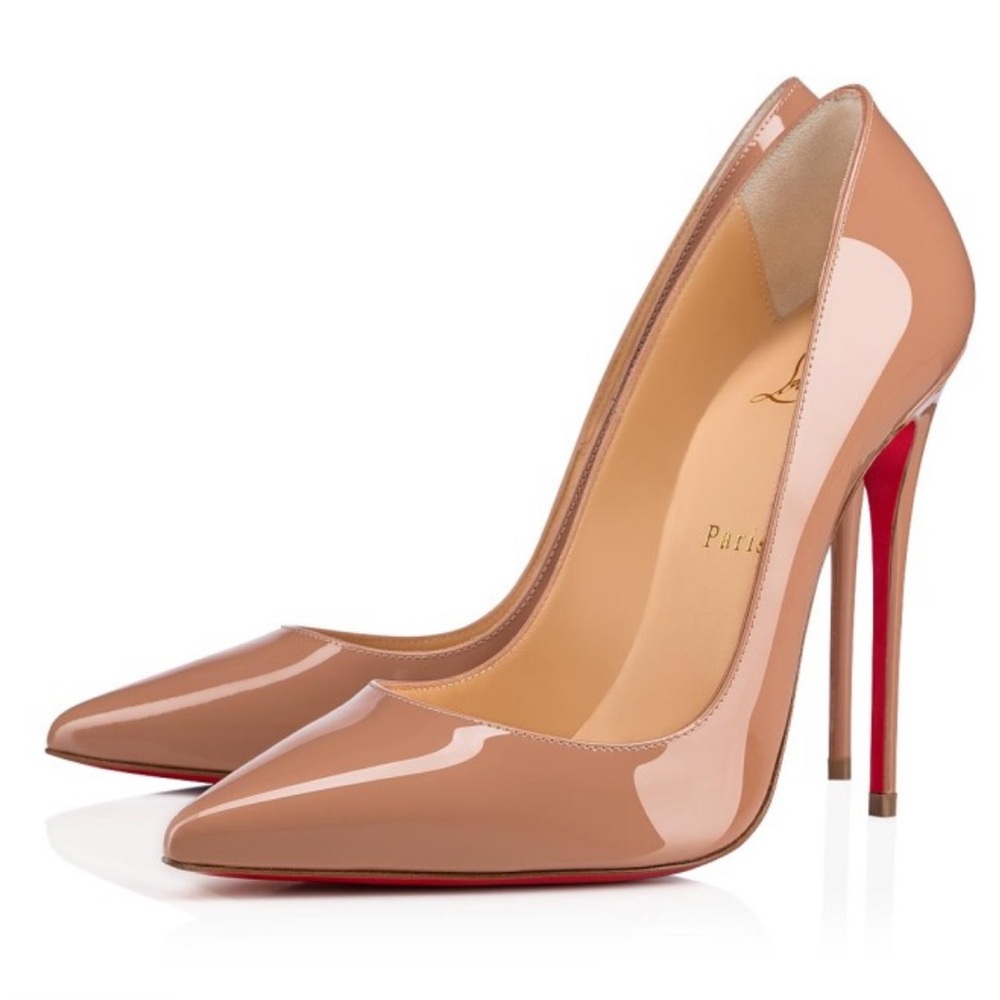 BRAND NEW Christian Louboutin SO KATE 100mm Blush Patent SZ 38